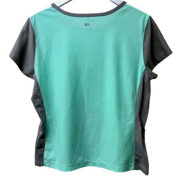 TAIL Womens Sports Top Size Large Golf Tennis Stretch Tee Mint Green Gray - Picture 3 of 9